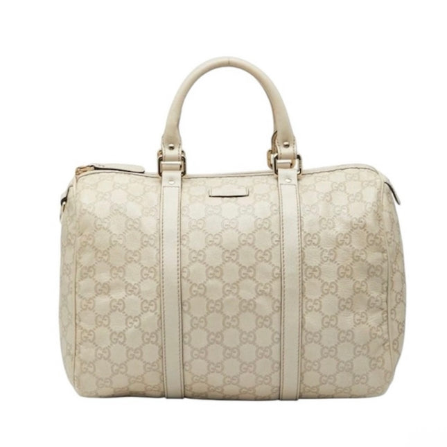 Gucci Medium Guccissima Cream Color Boston Bag