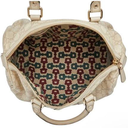 Gucci Medium Guccissima Cream Color Boston Bag