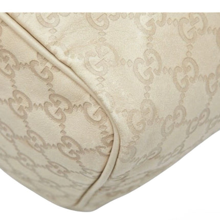 Gucci Medium Guccissima Cream Color Boston Bag