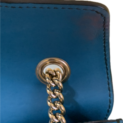 Gucci Mini Microguccissima Emily Chain Crossbody in Teal