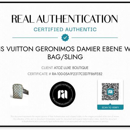 Louis Vuitton Damier Ebene Geronimos Sling/Bum Bag