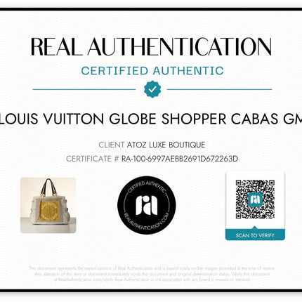 Louis Vuitton Limited Edition Yellow Globe Shopper GM Canvas Tote