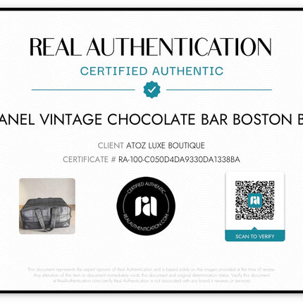 Chanel Vintage Chocolate Bar Boston Bag