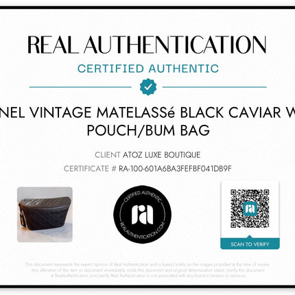 CHANEL Vintage Quilted Caviar Leather Waist Belt Bag (Circa 1994 - 1996)