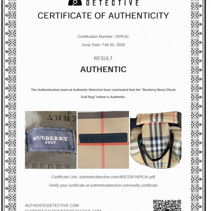 Burberry Nova Check Golf Shoe Bag