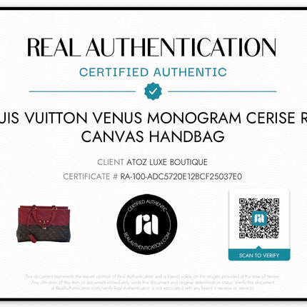 Louis Vuitton Venus Monogram Cerise Red Canvas Handbag