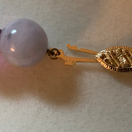 14K Gold Stamped Blue Lace Agate & Amethyst 24" Necklace