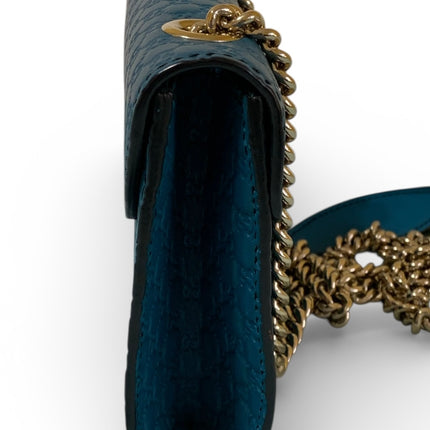 Gucci Mini Microguccissima Emily Chain Crossbody in Teal