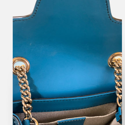 Gucci Mini Microguccissima Emily Chain Crossbody in Teal