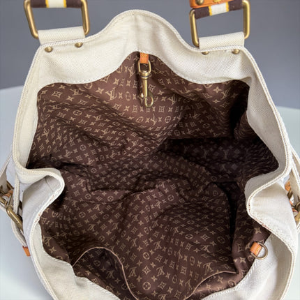 Louis Vuitton Limited Edition Yellow Globe Shopper GM Canvas Tote
