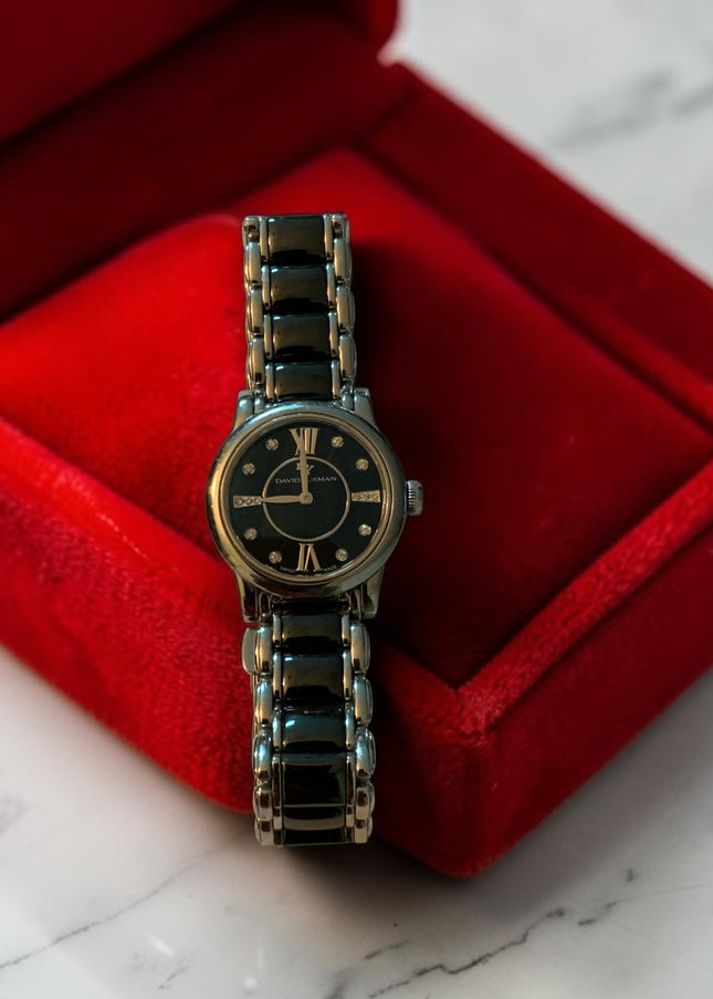 David Yurman Classic Stainless Steel Ceramic & Diamond Watch