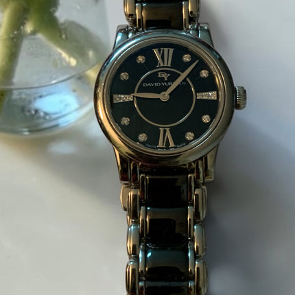 David Yurman Classic Stainless Steel Ceramic & Diamond Watch