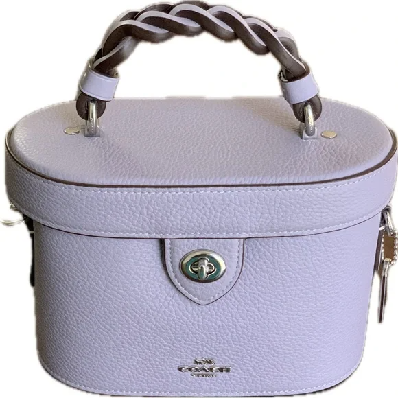 Coach CJ612 NWT Kay Crossbody Pebble Leather Lilac Mist Handbag