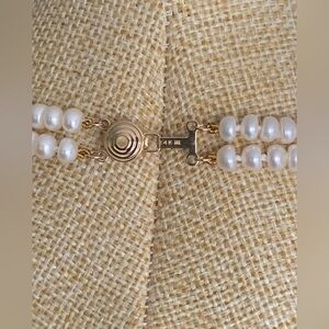 14K Gold Freshwater Cultured Pearl Lariat Necklace