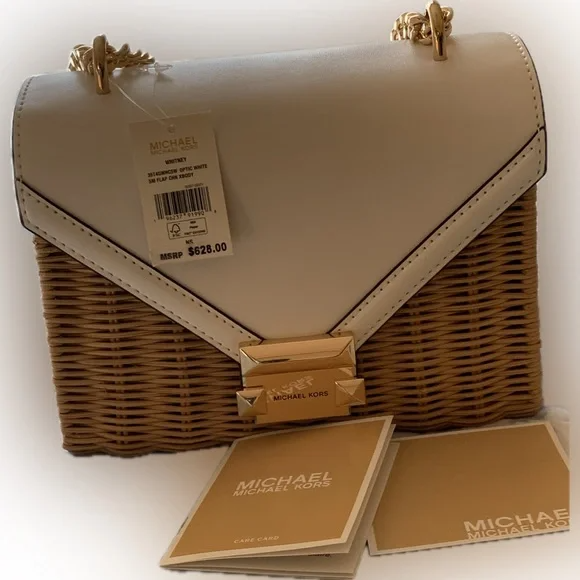 Michael Kors Whitney Small Wicker Shoulder Bag