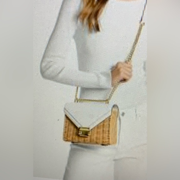 Michael Kors Whitney Small Wicker Shoulder Bag